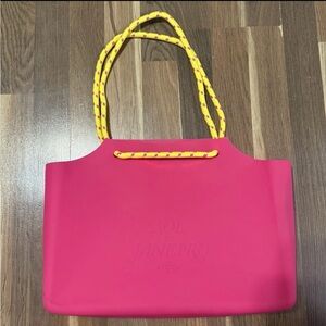 Sol De Janeiro Beach Tote Bag Limited Edition Pink Jelly Silicone 14.5”